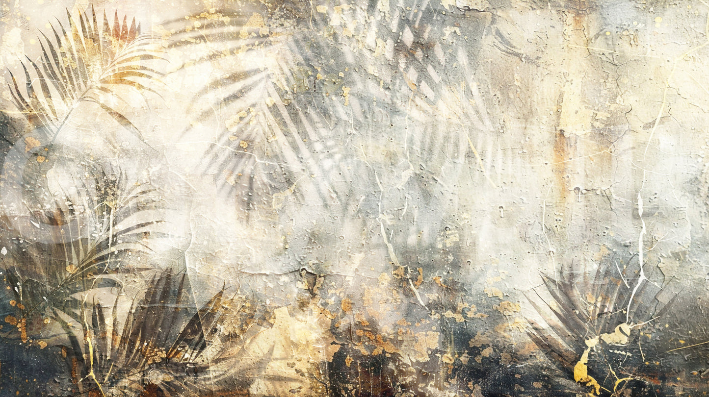 A high-quality serene leaf wall mural for walls.