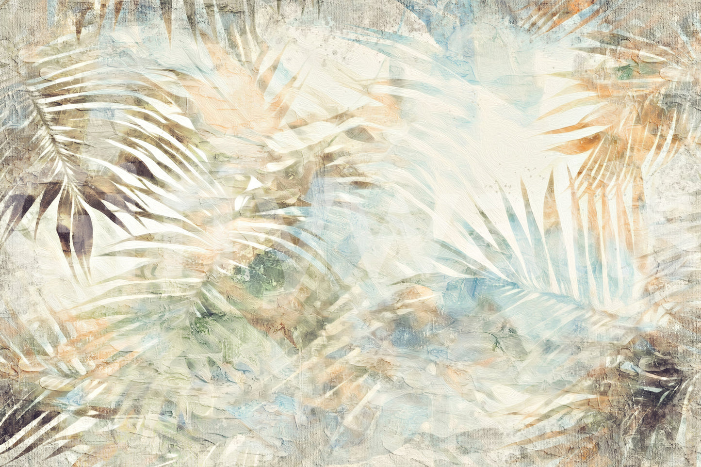 A high-quality serene leaf wall mural for walls.