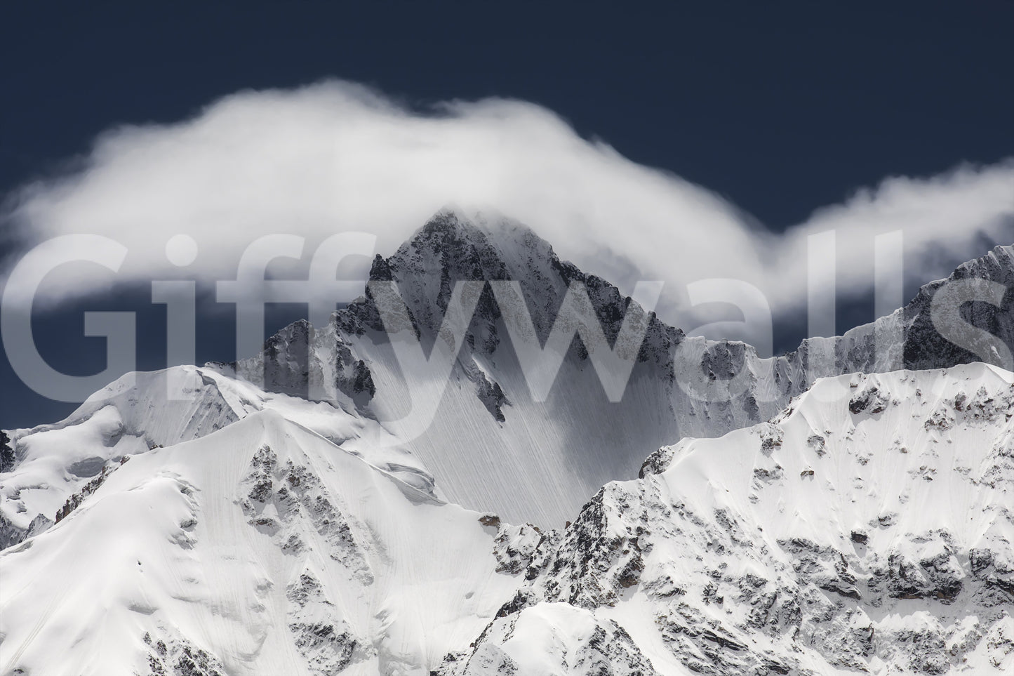 A high-quality minimalist peak wall mural for walls.