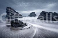 A high-quality serene ocean wall mural for walls.