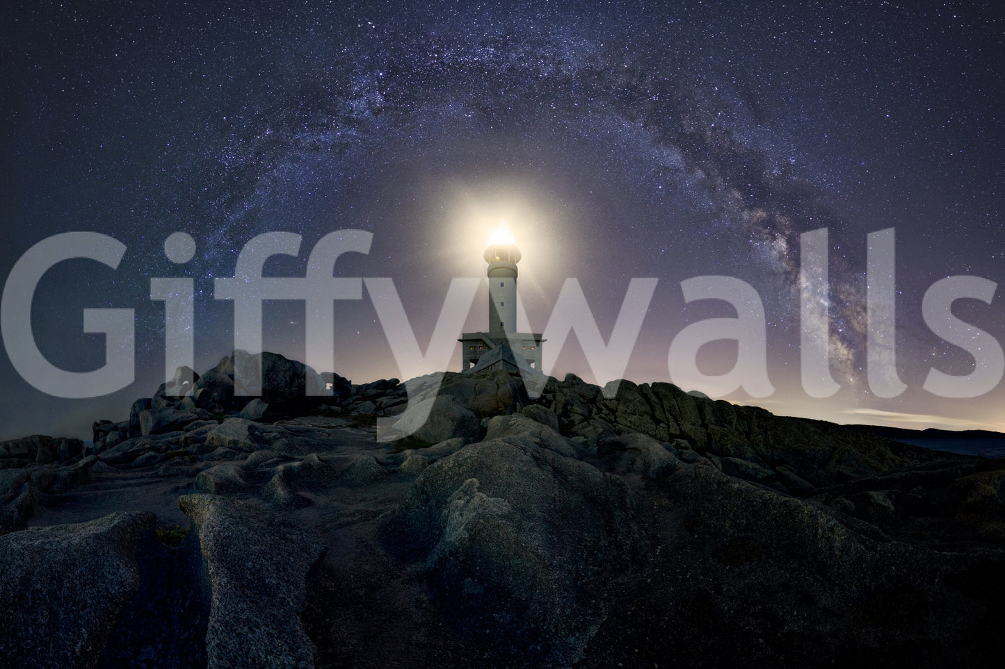 A calming abstract design wallpaper mural that defines a space.