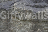 Kitchen nook with realistic Aged Stone Surface wallpaper.