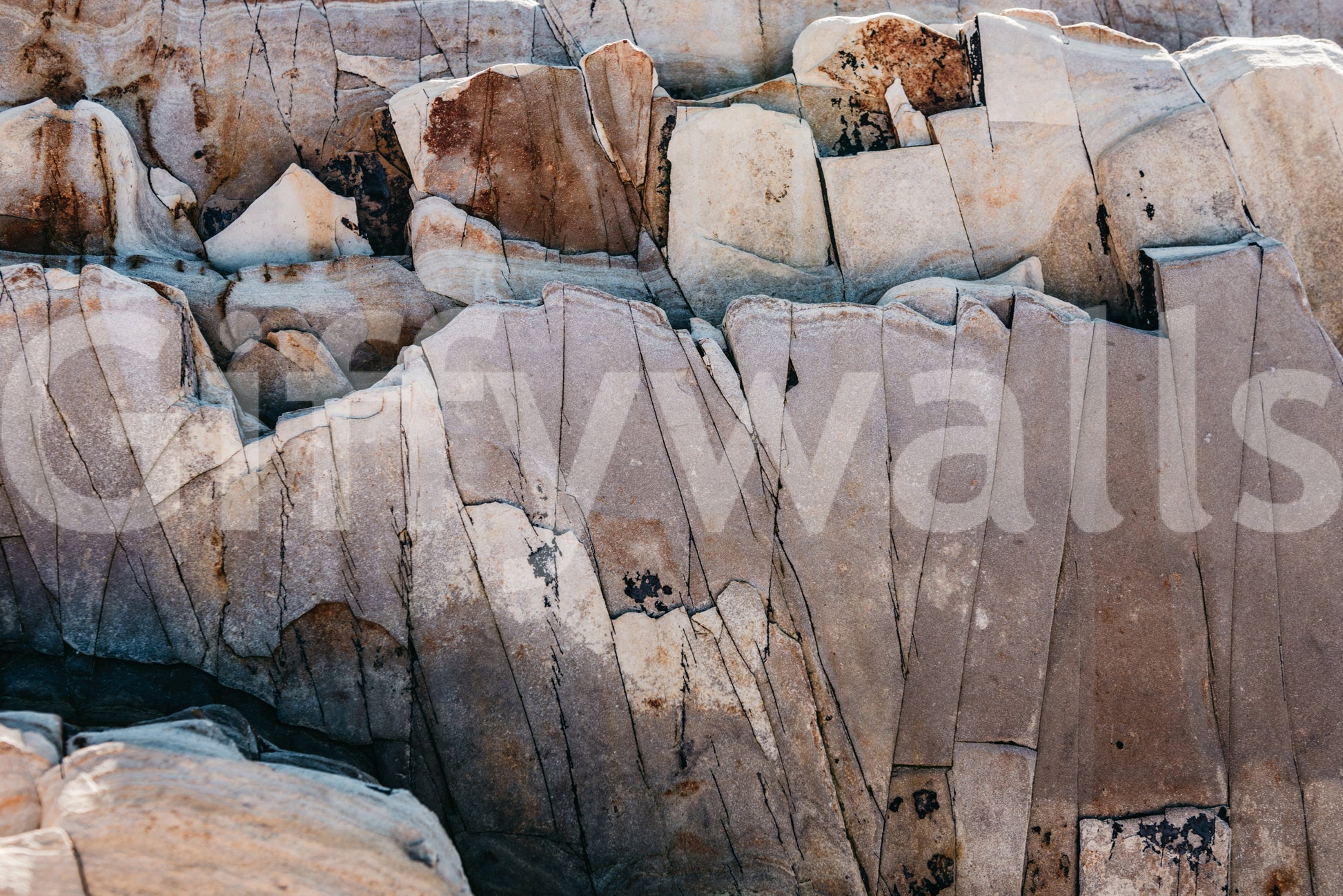 Fragmented rock texture wallpaper for walls detail.