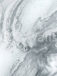 Corner of a hallway brightened by the elegant Silver Swirls wallpaper for walls.