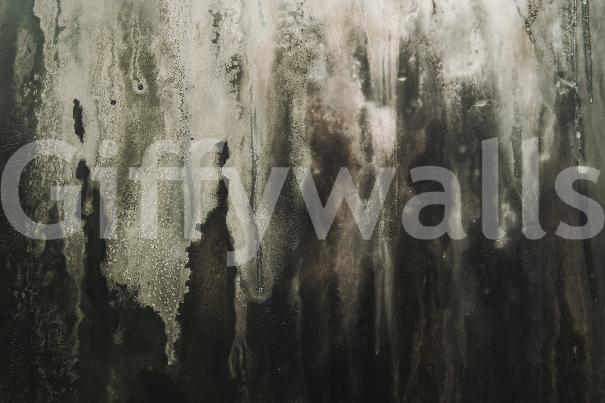 Serene beauty of the Misty Waterfall peel and stick mural behind a reading nook.