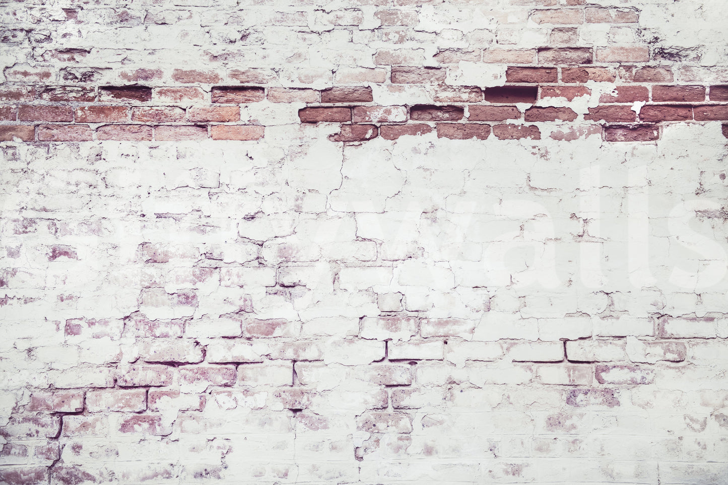 Charming exposed brick look from the Faded Heritage peel and stick wallpaper mural.