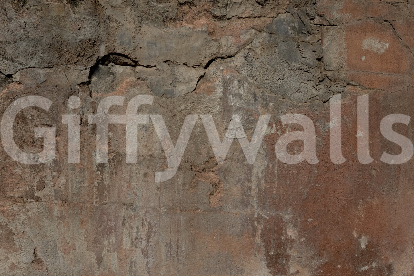 Terracotta and beige texture in a minimalist, rustic living space mural.