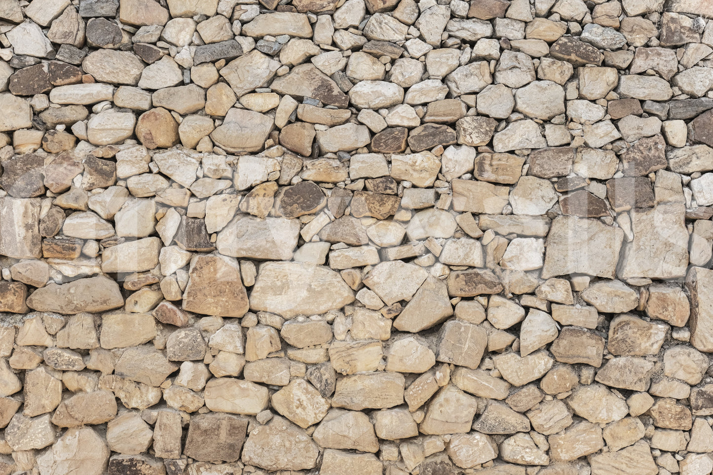 Stone block pattern in a chic, historically inspired living space mural.