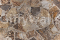 Stone texture pattern in a modern, rustic living space mural.