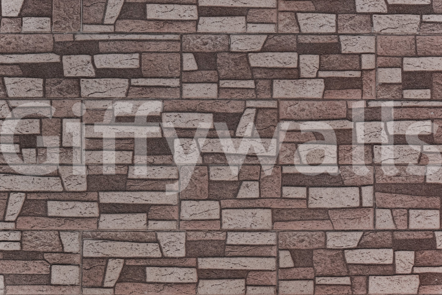 Rustic Brickwork Charm Wall Mural installation in a hallway.