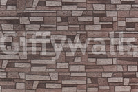 Rustic Brickwork Charm Wall Mural installation in a hallway.