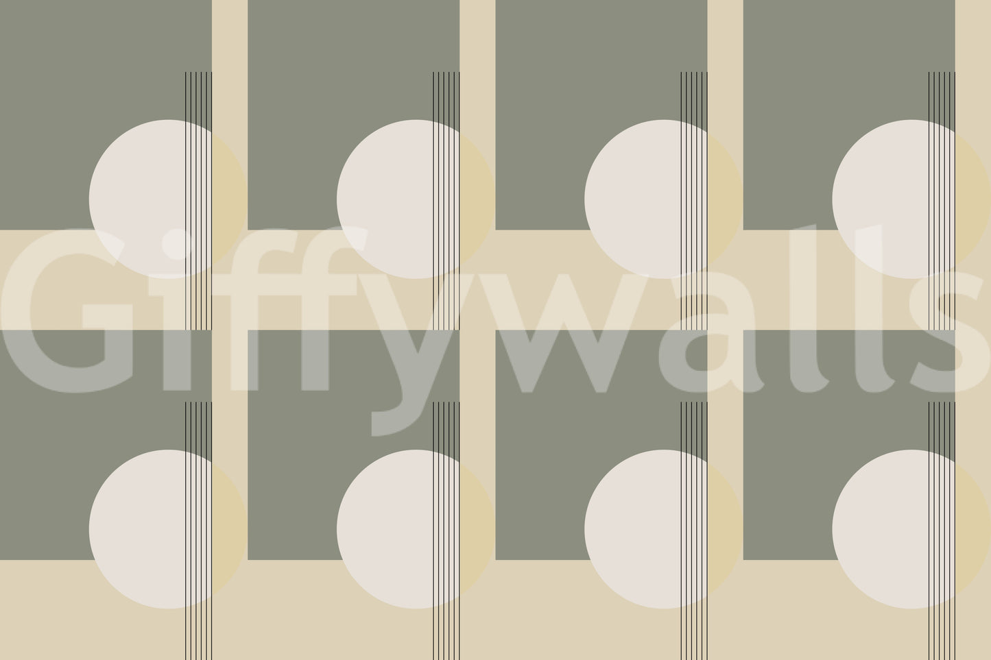 Accent wall featuring Soft Contrast Minimalist Geometric styling.