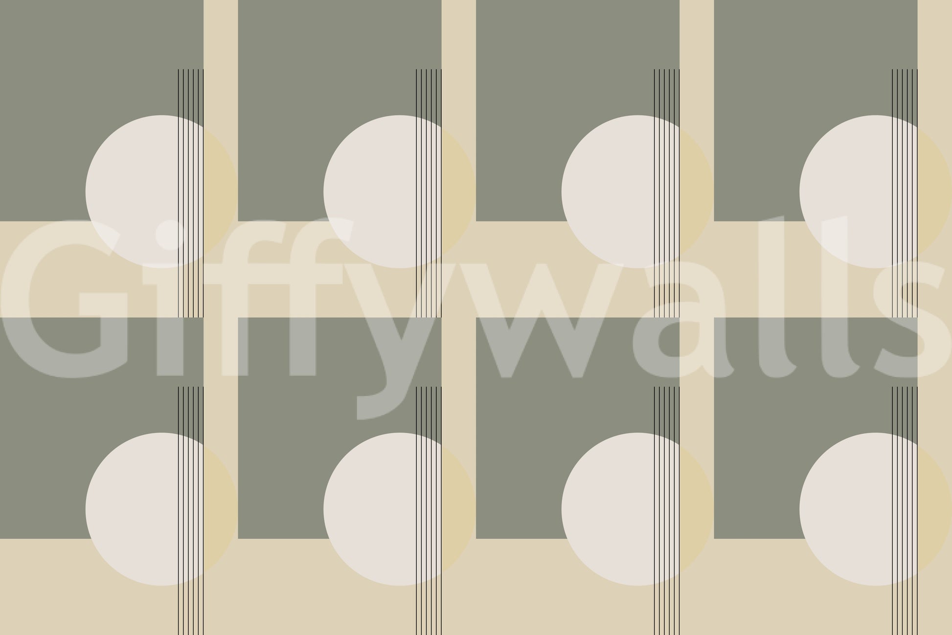 Accent wall featuring Soft Contrast Minimalist Geometric styling.