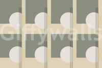 Accent wall featuring Soft Contrast Minimalist Geometric styling.