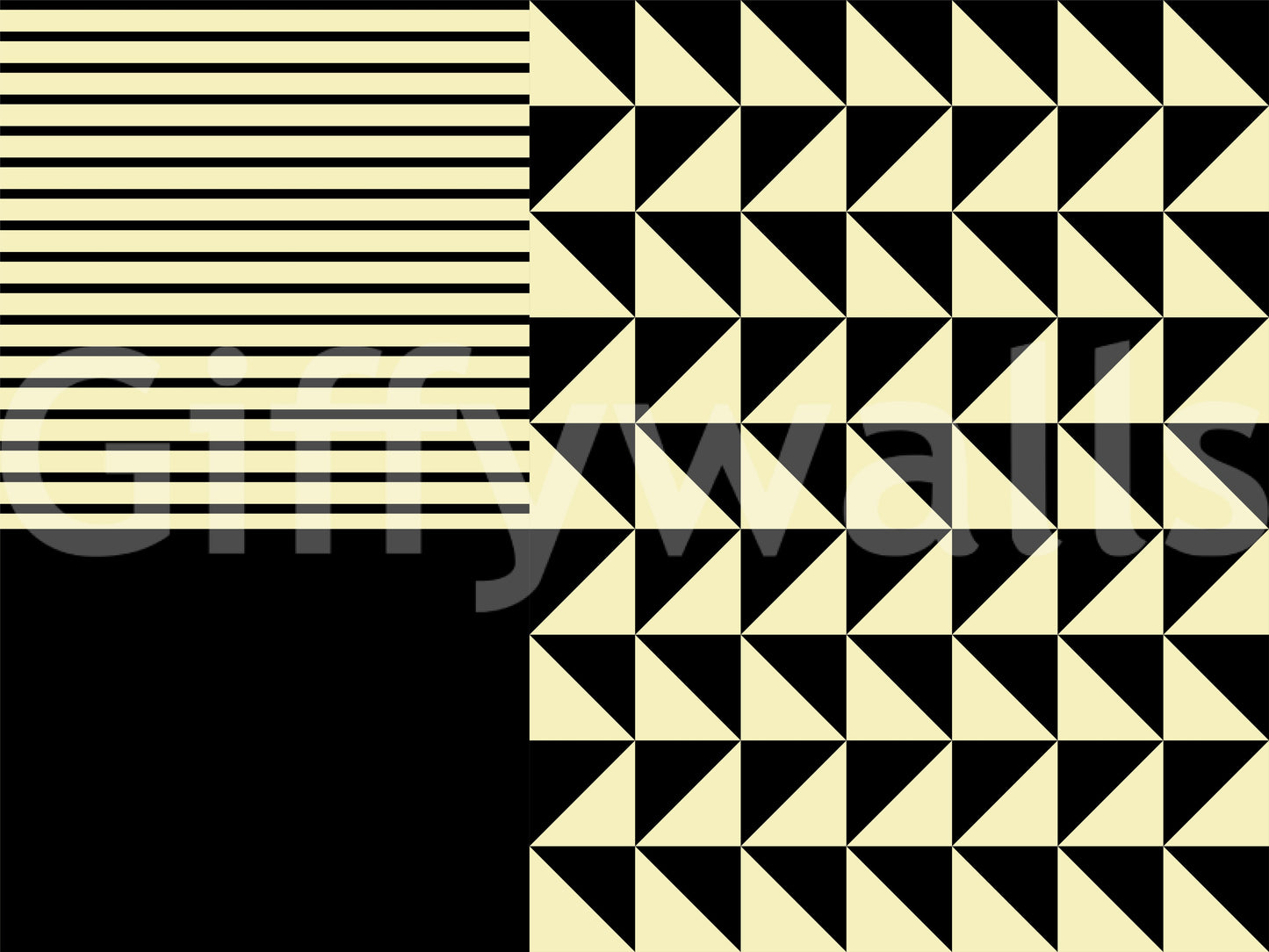 Minimalist wallpaper for walls using the Dynamic Duo Shapes Wall Mural.