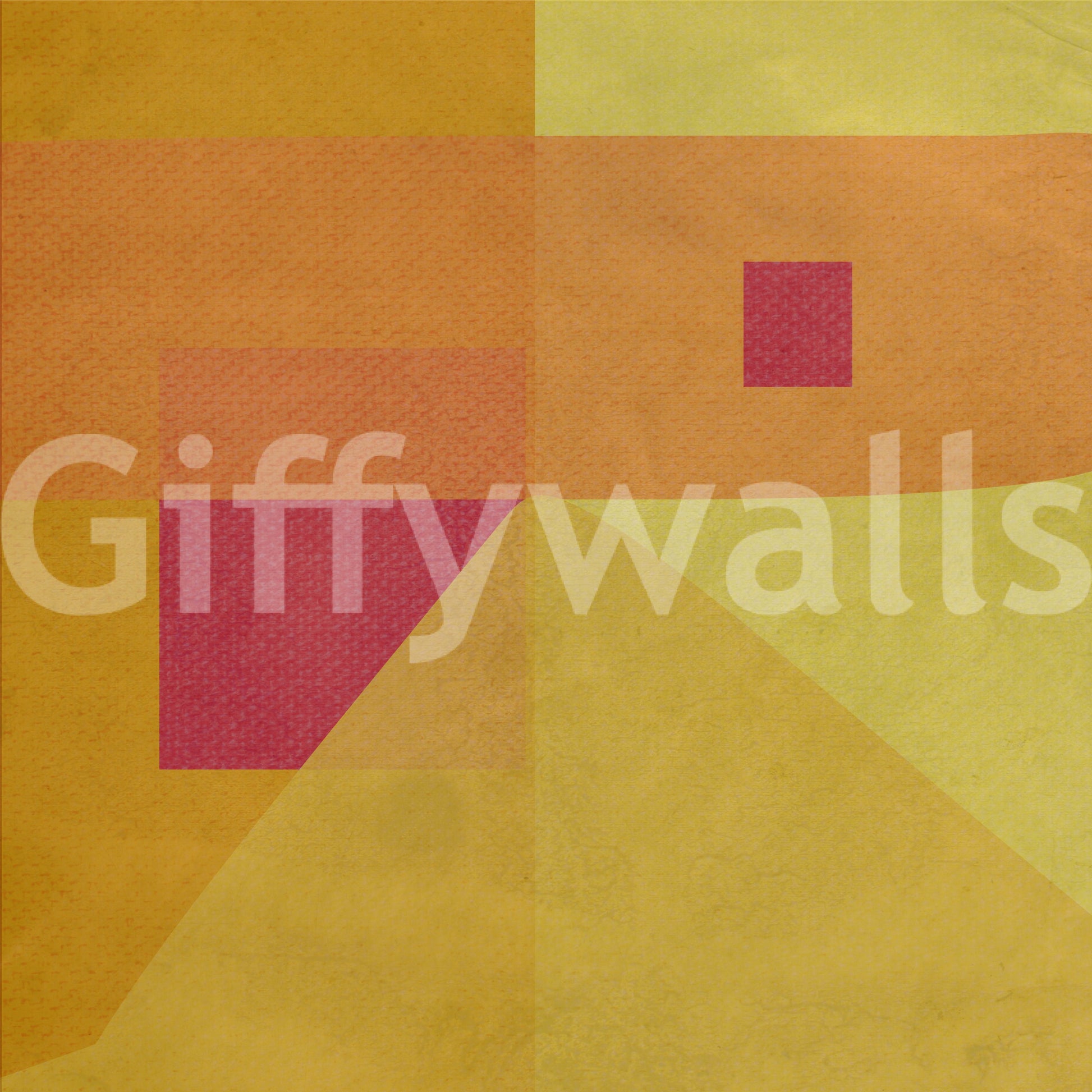 Impactful yellow gradient across the entire Abstract Study in Yellow Wall Mural design.