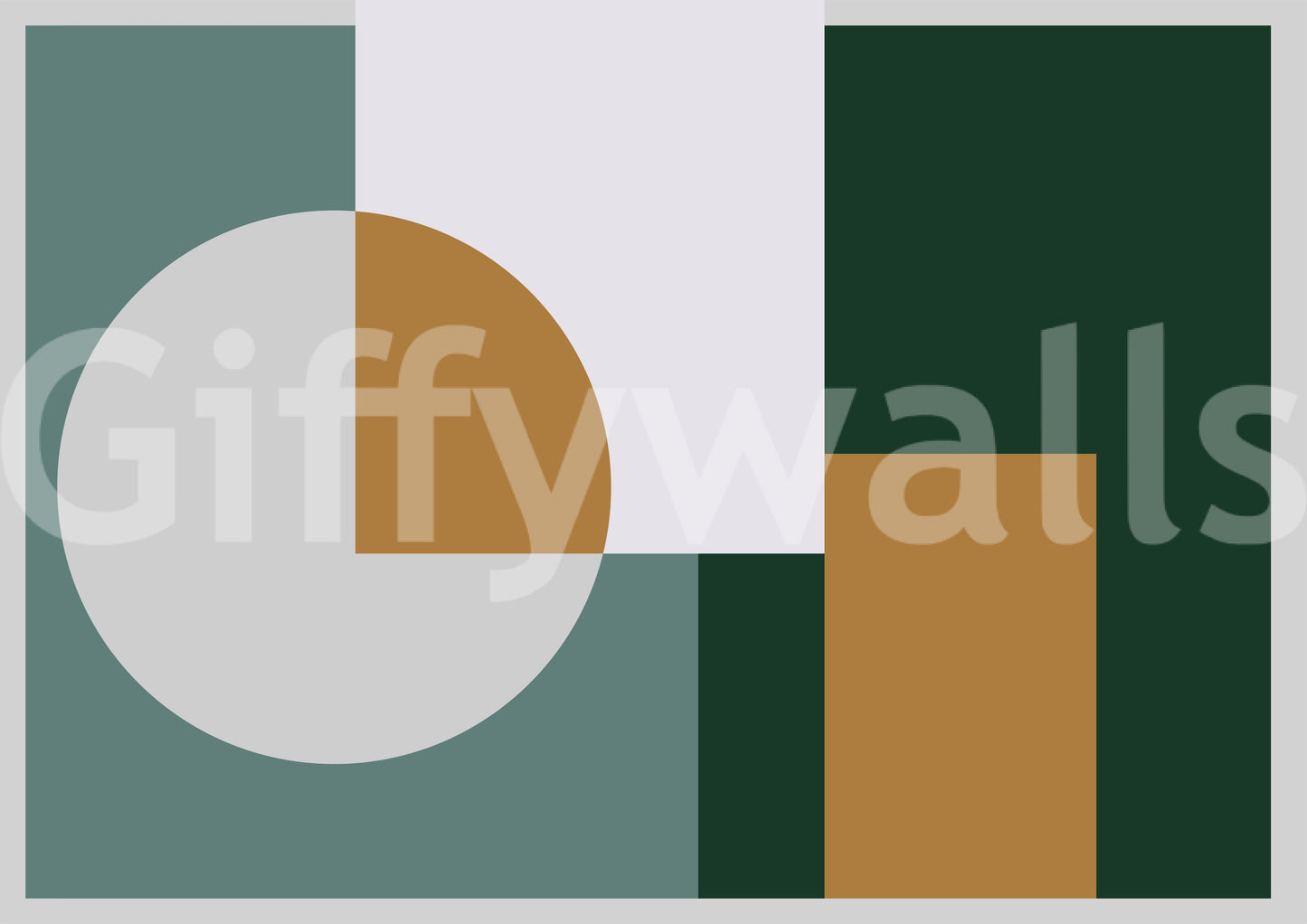 Balanced abstract Modern Geometric Harmony Wall Mural composition.