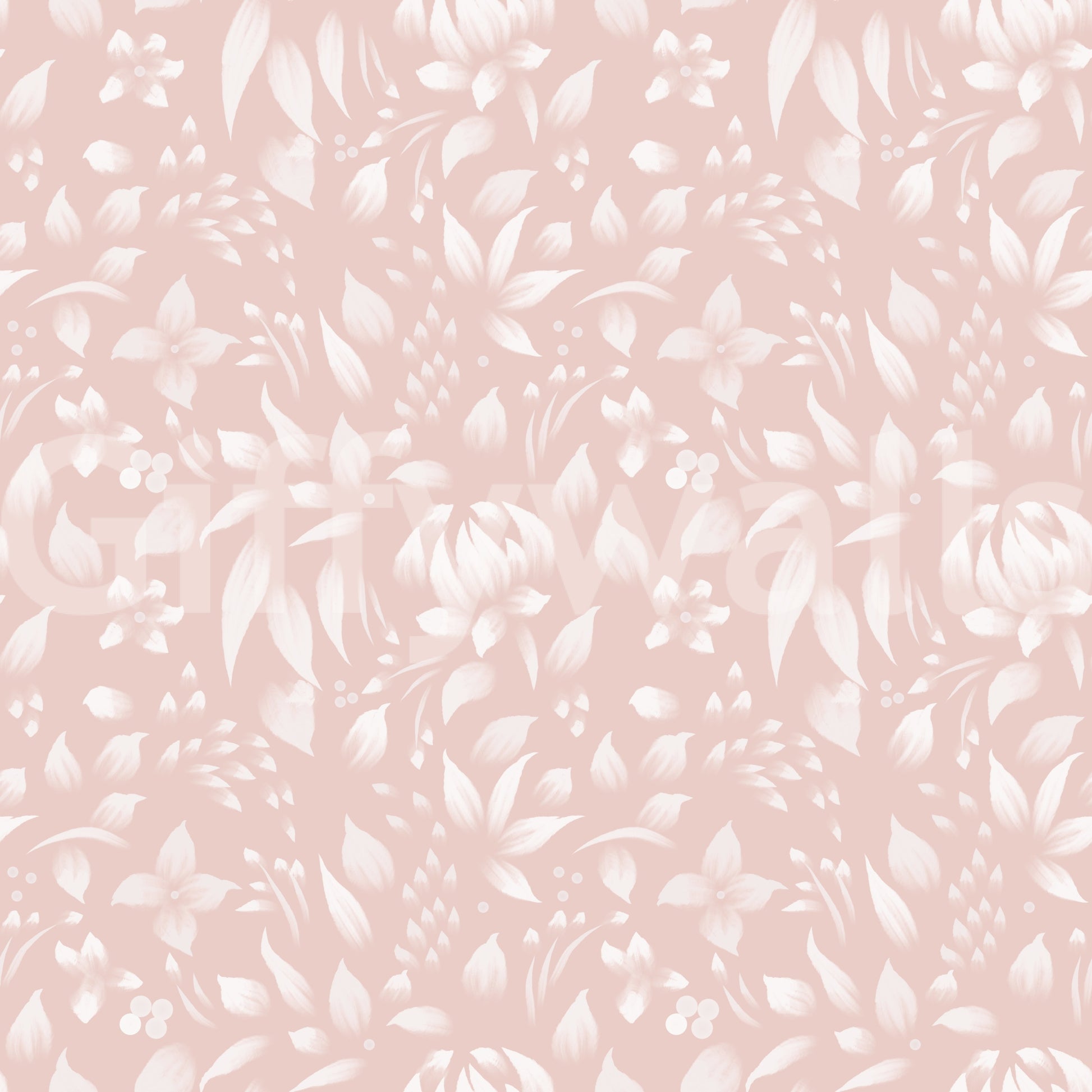 Charming repeating Blush blooming spring calming flowers Wallpaper backdrop.