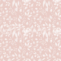 Charming repeating Blush blooming spring calming flowers Wallpaper backdrop.