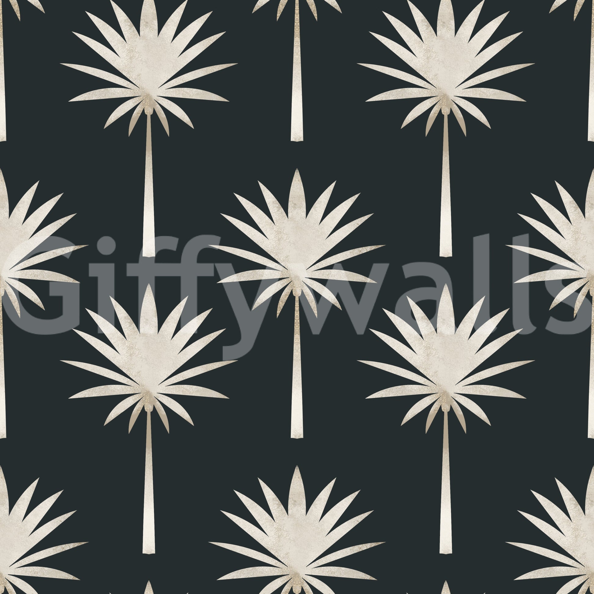 Unique palm Luxe Palms Art Deco Tropical Flair Wallpaper tree graphic.
