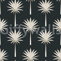 Unique palm Luxe Palms Art Deco Tropical Flair Wallpaper tree graphic.
