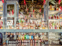 Eclectic tavern scene Elegant Bar Interior Wall Mural focus