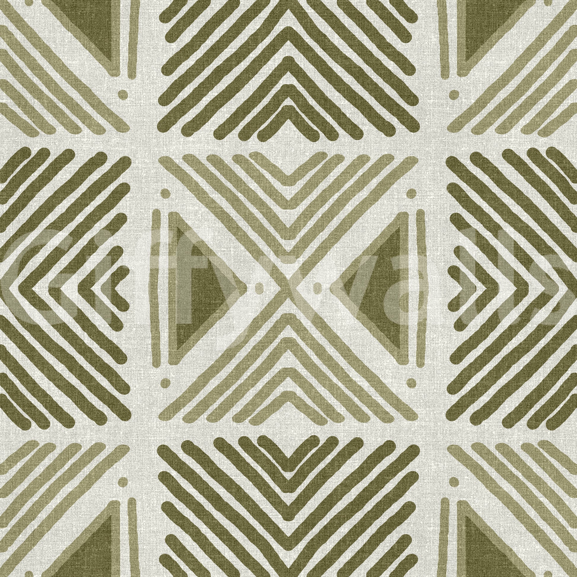 Naturally inspired Tribal Herbs Motif Wallpaper for interiors