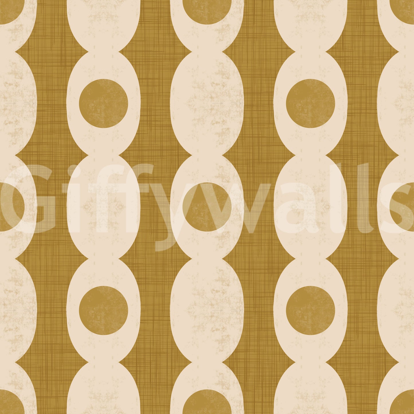 Sophisticated geometric Retro Ovals Wallpaper finish
