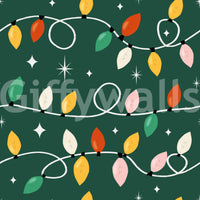 Whimsical Festive Lights Pattern with vintage Christmas illumination.