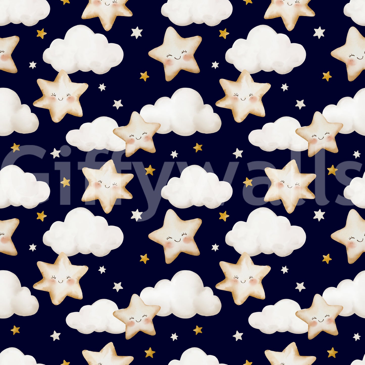 Gentle pattern of Sweet Dreams Starry Sky Wallpaper.