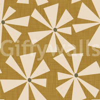 Umbra sunburst, palpable Retro Sunburst Bloom Wallpaper for walls.