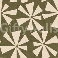 Retro Burst Pattern Wallpaper Mid-Century Mod Style