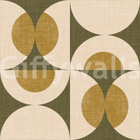 Retro Mid-Century Modern Harmony rhythmic pattern wallpaper