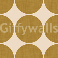Citrine Ochre Orb Weave Wallpaper Lofty wall design, maximalist circles.