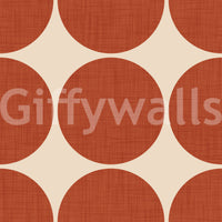 Creative Terracotta Bubbles Wallpaper, a distinct wall covering.