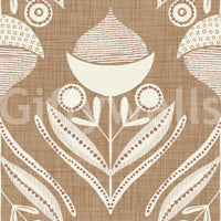 Rustic Bloom Wallpaper with an abstract, antique flower design.
