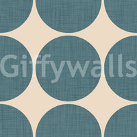 Patterned Textured Teal Arcs Wallpaper as a quirky wall design.