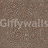 Repeating fan pattern, Autumn Burst Wallpaper, statement piece for living room.