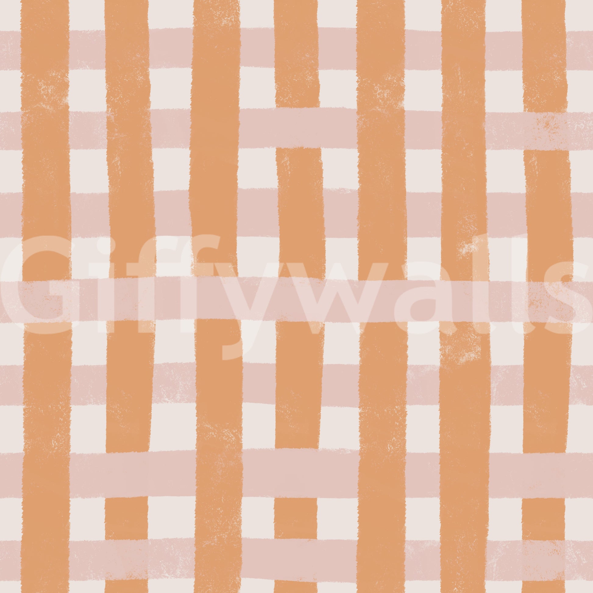 Periwinkle and blush stripe wallpaper for walls.