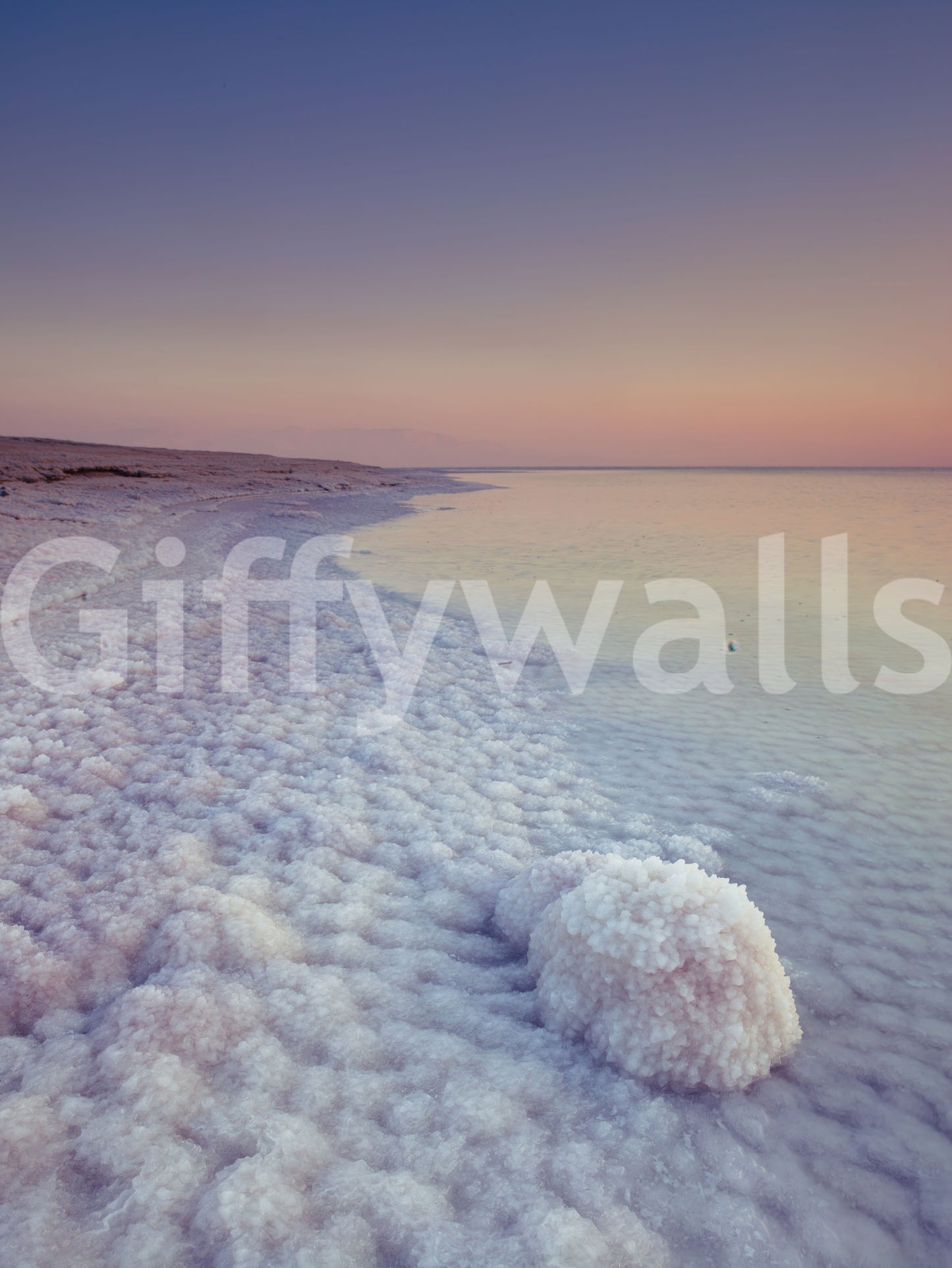 Natural wonder wallpaper mural of the famous Dead Sea shore.