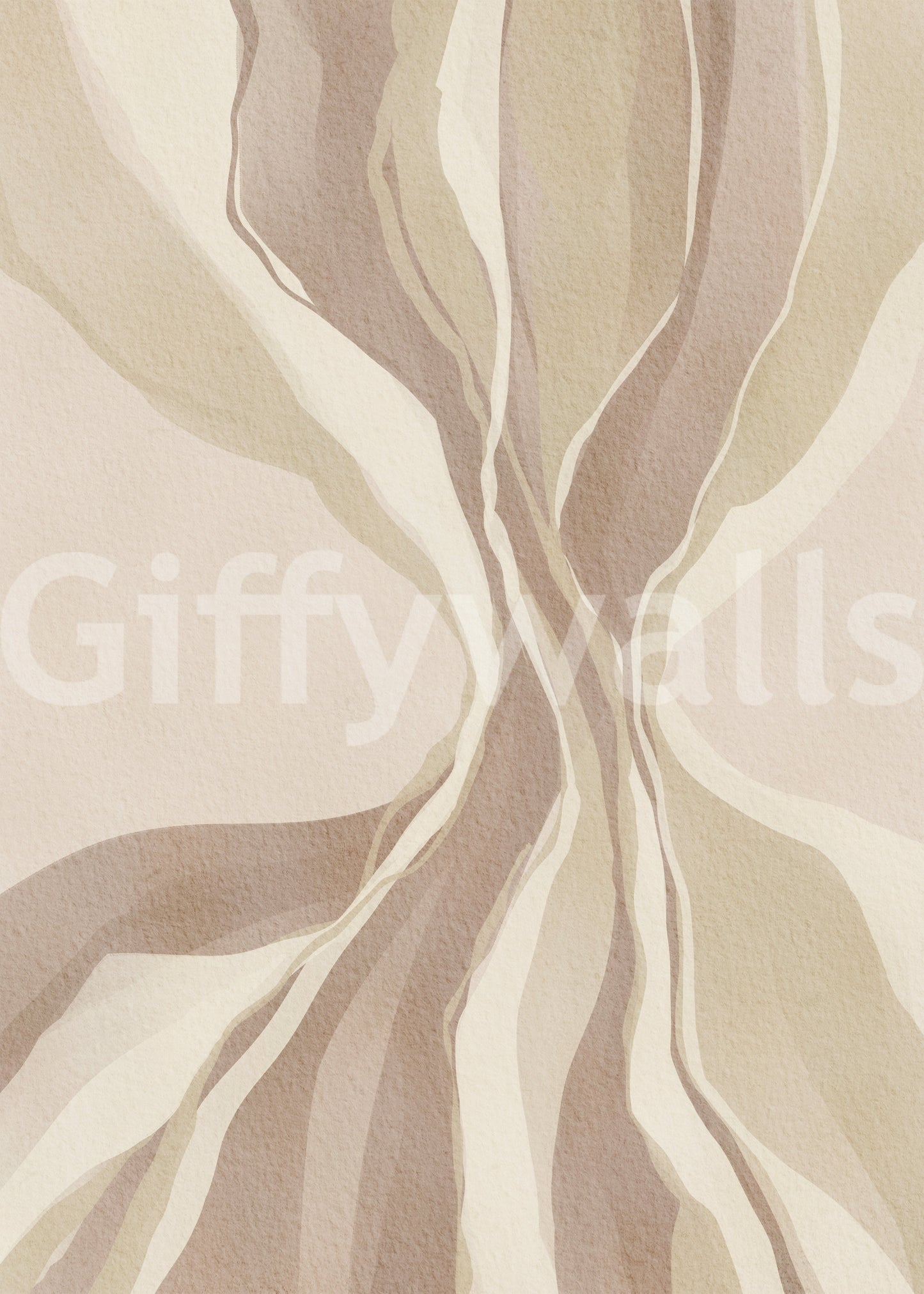 Distinctive Whispering Waves Wall Mural featuring abstract flowing river style.