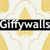 Almond colored leaf mural displaying detailed Golden Branch filigree.