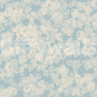 Ocean mist floral mural displaying the elegant Painted Petals Calm pattern.