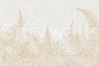 Feathery Perlish mural, soft focus botanical print for walls.