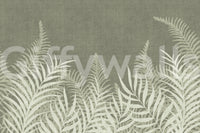 Grounded Jungle Sage wall mural, organic look with delicate details.