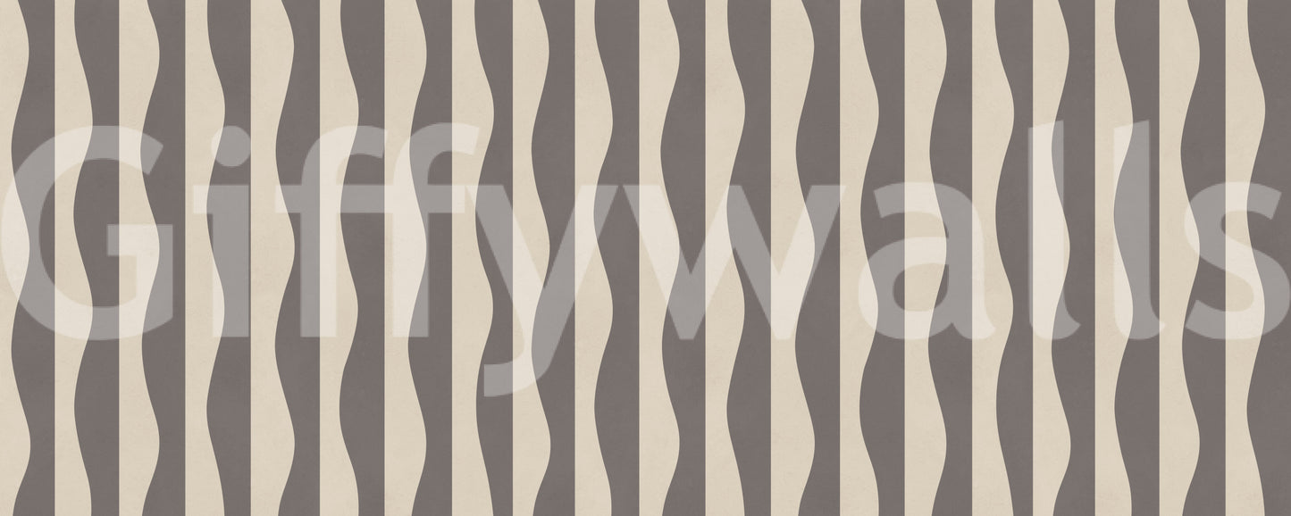 Wallpaper mural Groovy Stripes timeless vertical wave motif.