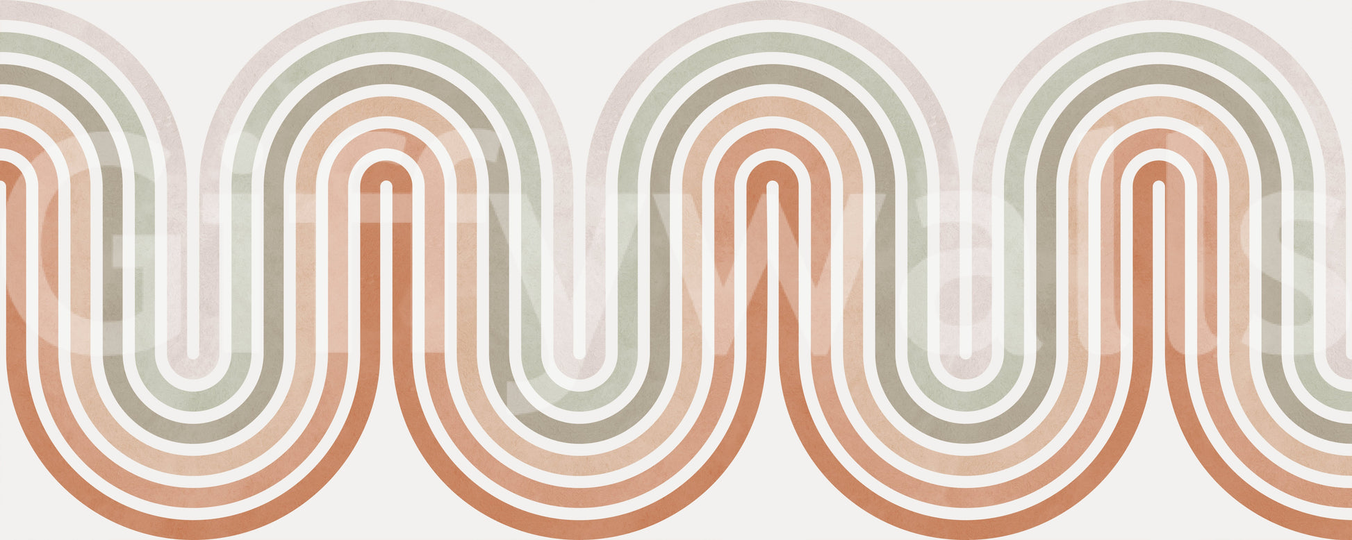 Archway wallpaper for walls sage terracotta blush arch lines.