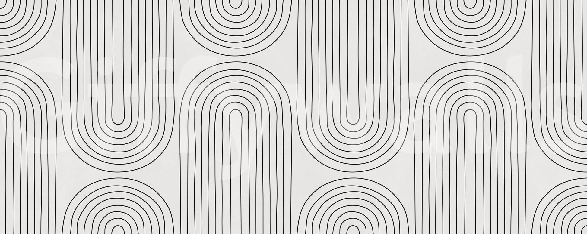 Boho scenic Mountain Dreams wall mural dusty rose blue hues.