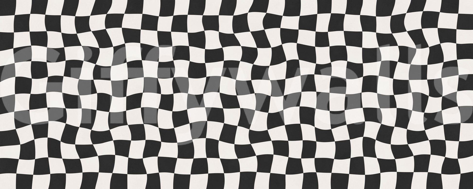 Groovy Wavy Check pattern wall decor interior accent item.