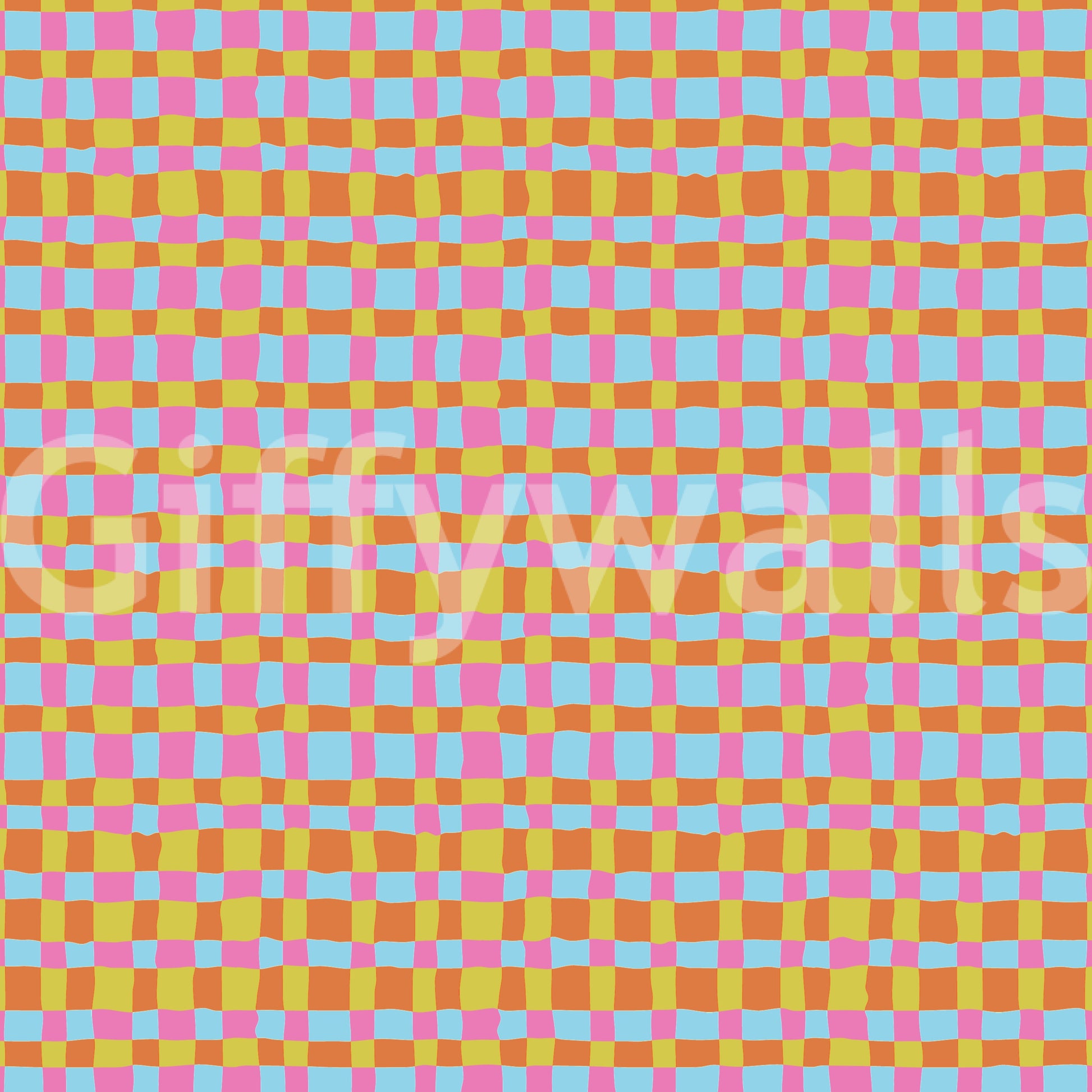 Vibrant Quilt Blocks wallpaper, unique eclectic surface covering material.